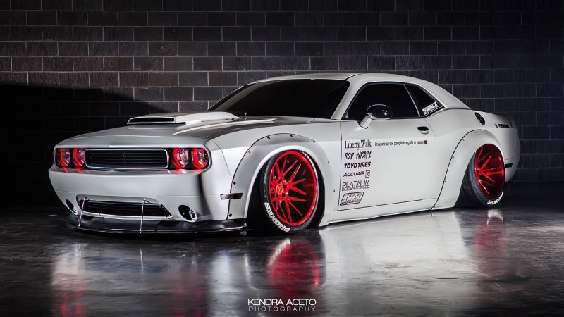 Dodge Challenger Headlight Halo Kit - ORACLE Lighting - LED Non Projector - Red - `08-`14